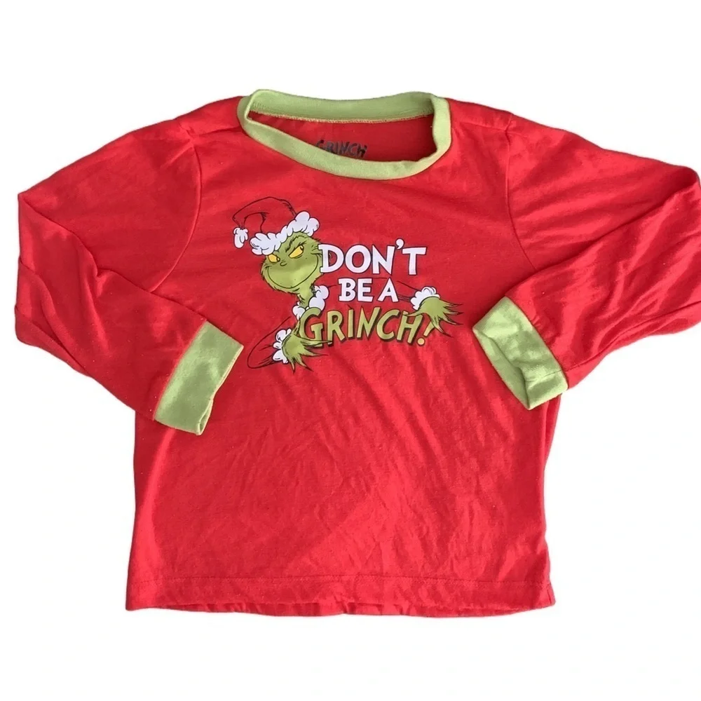 Don’t Be A Grinch Long Sleeve Festive Christmas Fleece Pajama Set